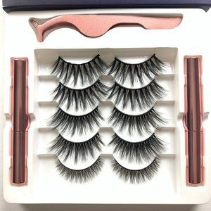Magnetic Eyelashes and Eyeliner Kit 5 Pairs